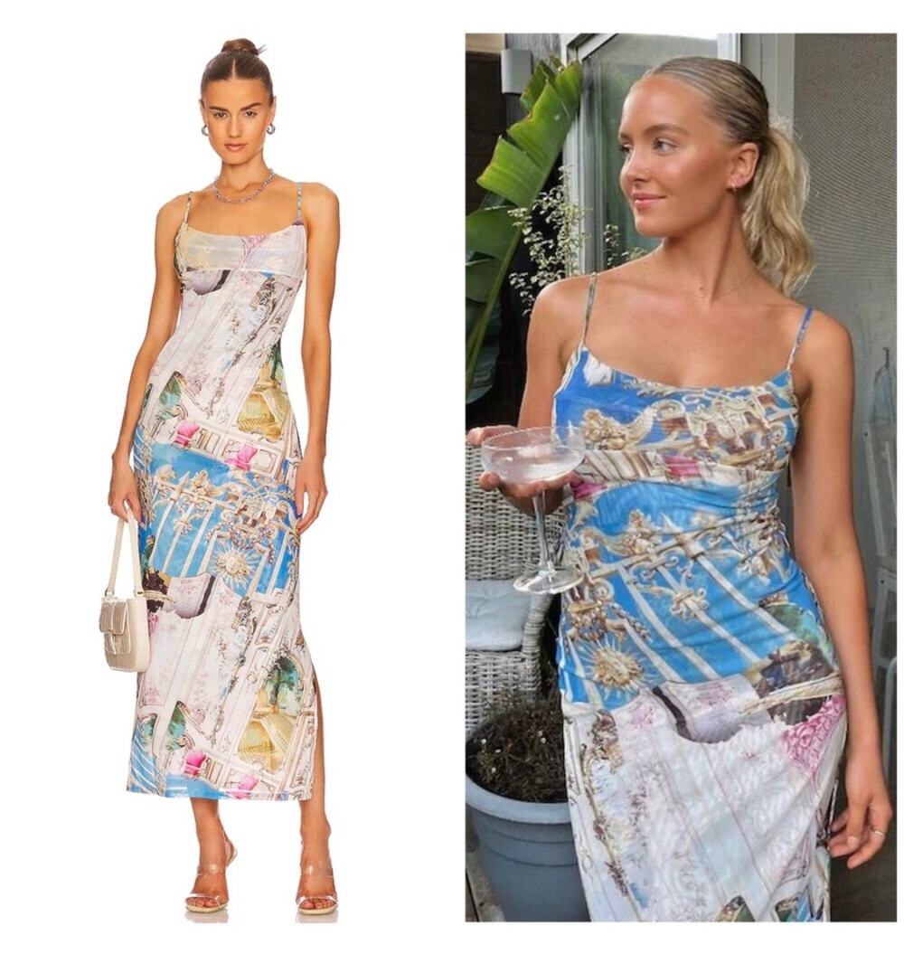 NWT Miaou Beige Paloma Elsesser Edition Thais Midi Dress Medium